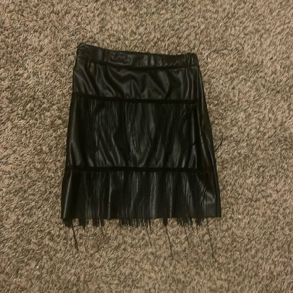 Black Fringe Skirt
